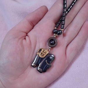 Stone Elephant Necklace